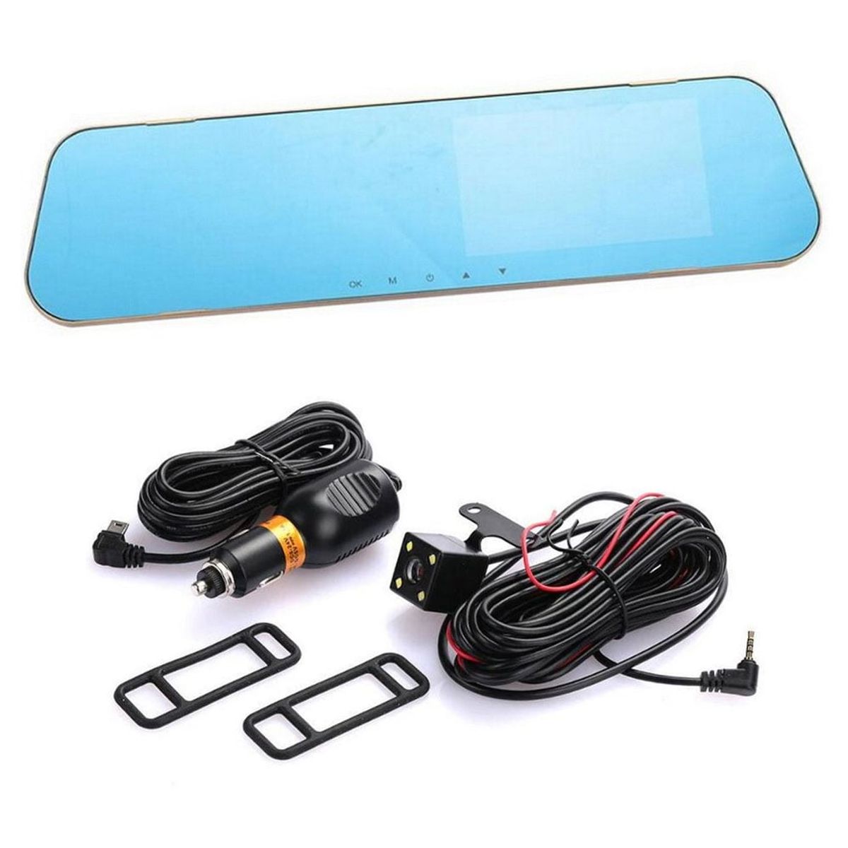 SEISA - Espejo Retrovisor DVR Cámara Doble FHD Visión Nocturna