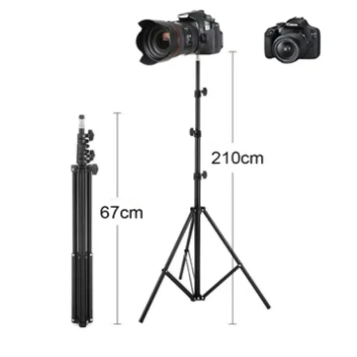 GENERICO - Trípode Parante 2.10 Metros Regulable Para Cámaras Foto Video Tiktok