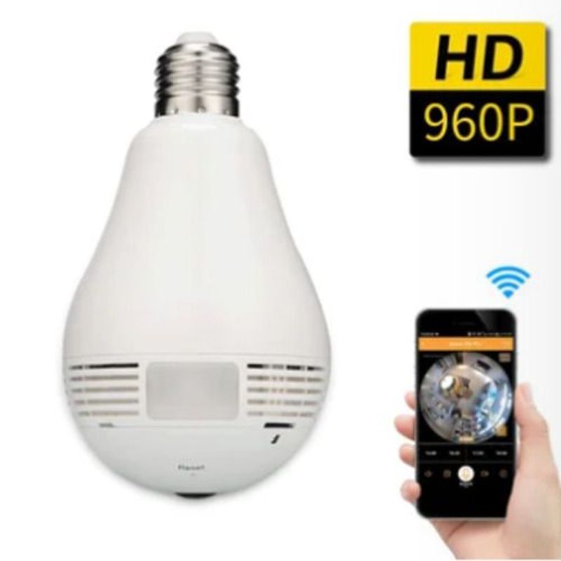 GENERICO - Foco Led Espia Camara Hd Vigilancia 360 Wifi Altavoz En Vivo