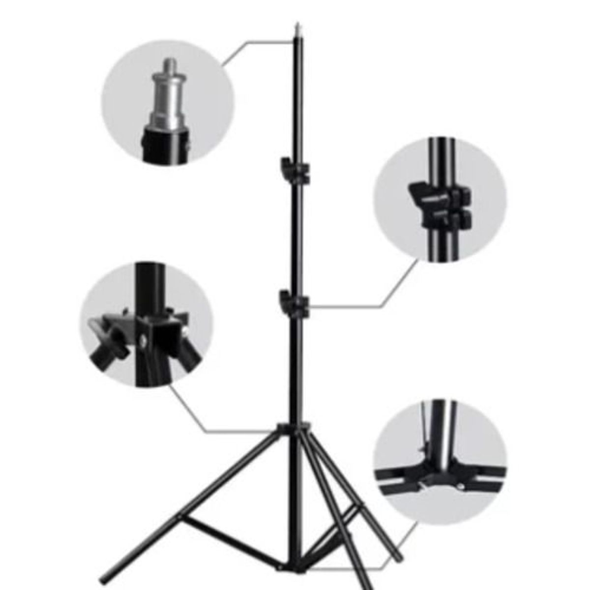 GENERICO - Aro Luz Led 26 CM RGB Colores + Trípode 2.10 M