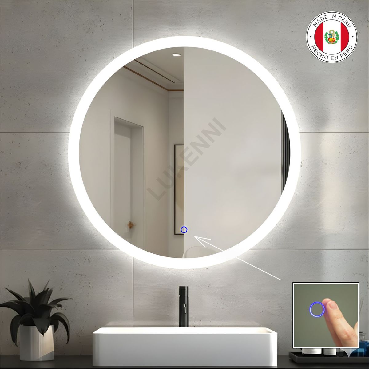 OEM - Espejo Tactil LED 60 cm NATUR