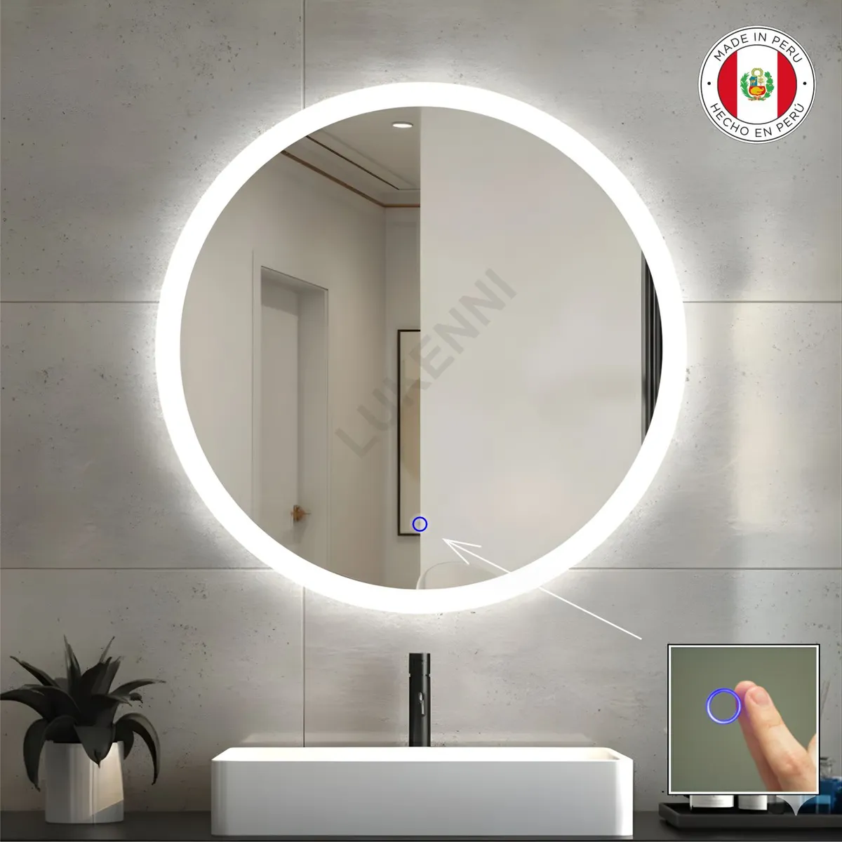 OEM - Espejo Tactil LED 60 cm NATUR