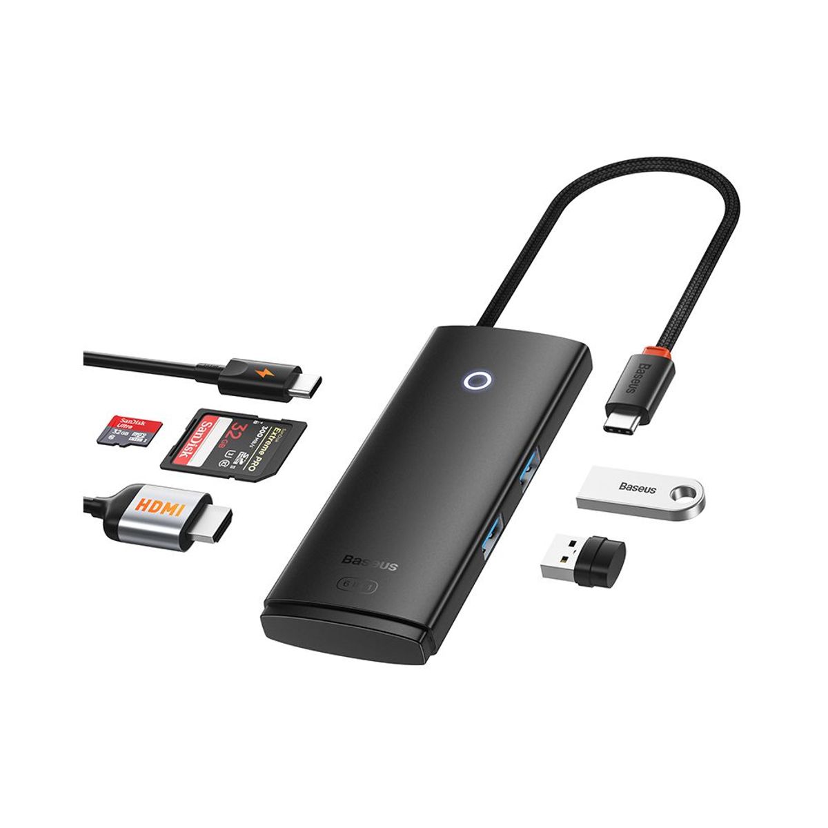 BASEUS - Lectora Baseus - Docking Station Type C 6 en 1