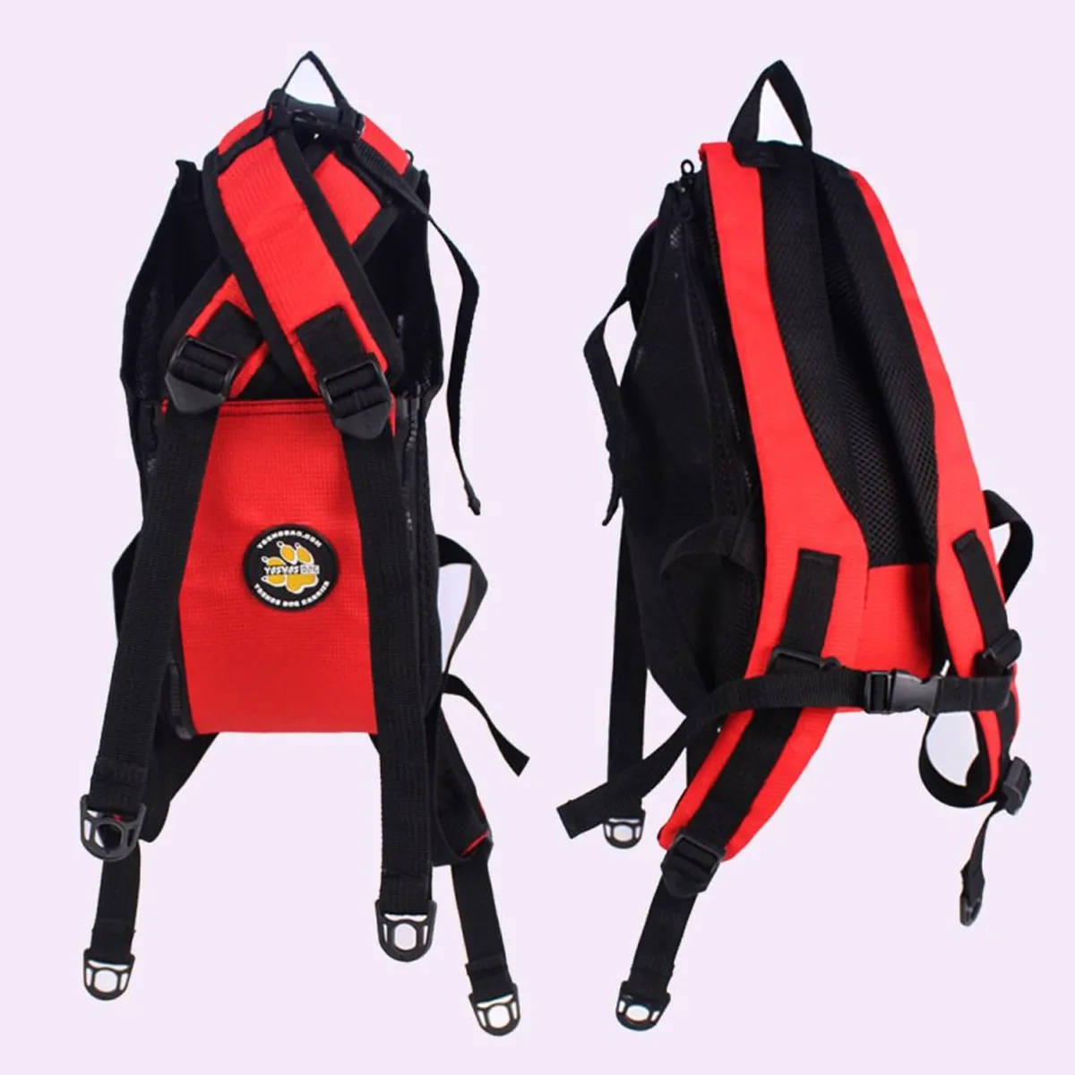 GENERICO - Mochila Canguro para perros - Talla XS - Rojo