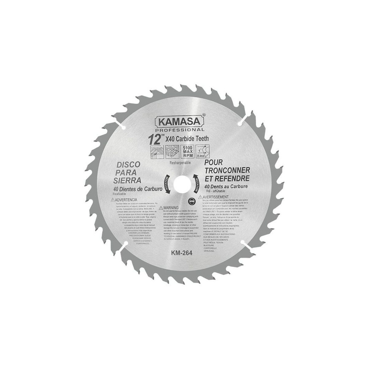 KAMASA - DISCO PARA SIERRA 12X40T