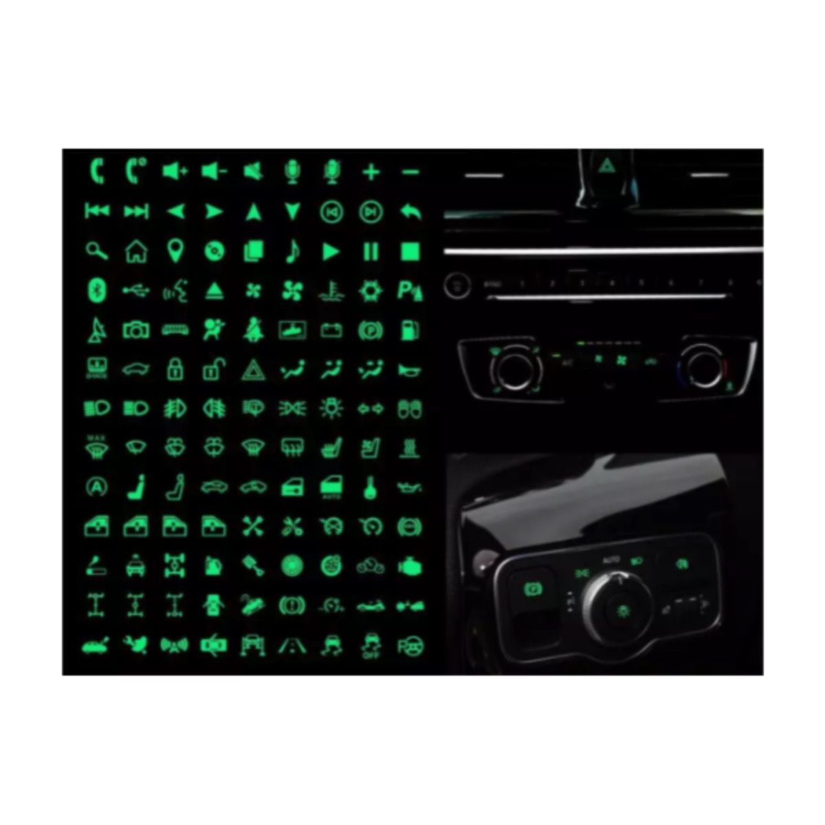 GENERICO - Sticker Pegatina luminosa para vehiculos - Verde