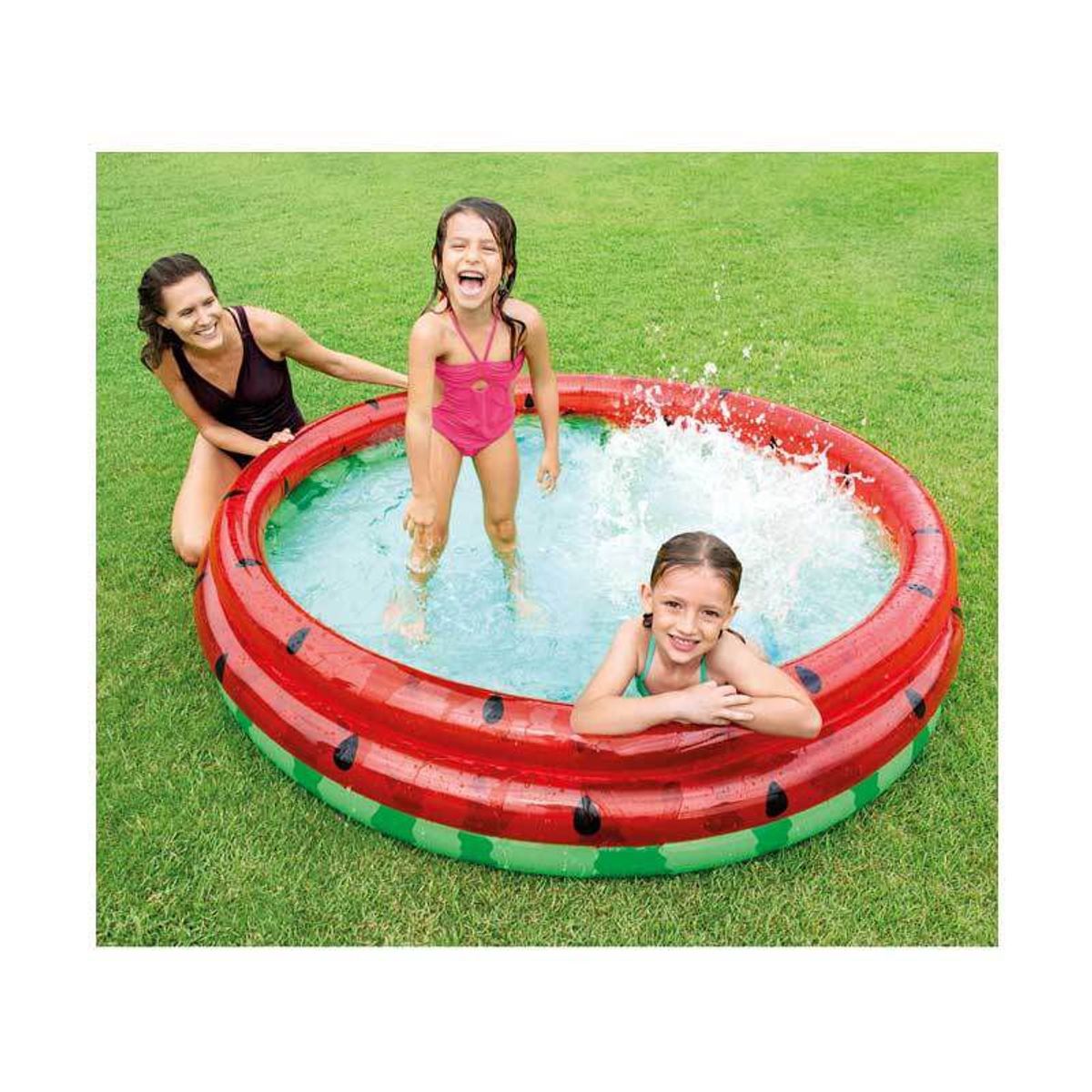 INTEX - Piscina inflable modelo sandia de 3 anillos 168x38 cm