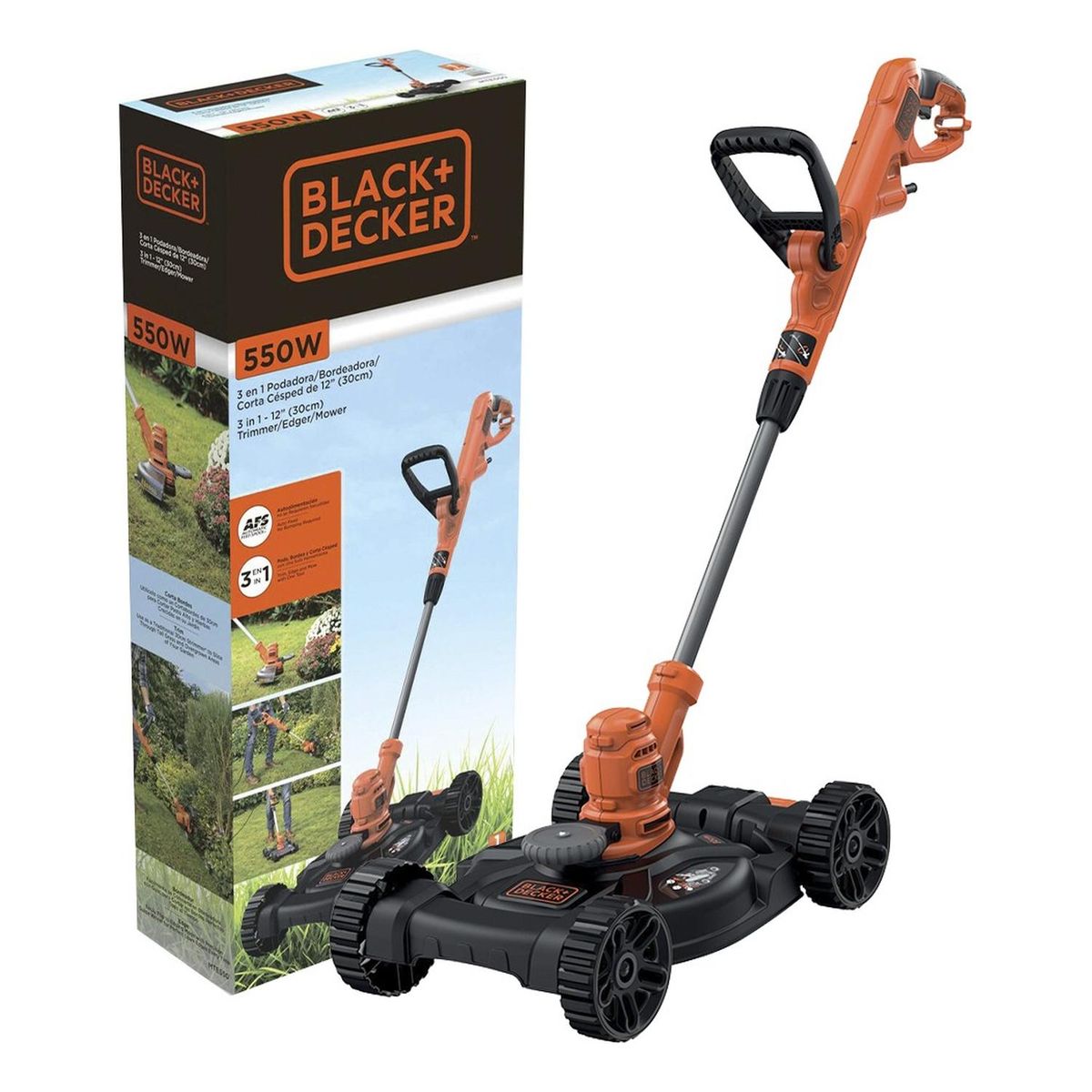 BLACK+DECKER - Podadora 3 En 1 550W 7500 Rpm Black + Decker MTE550-B2.