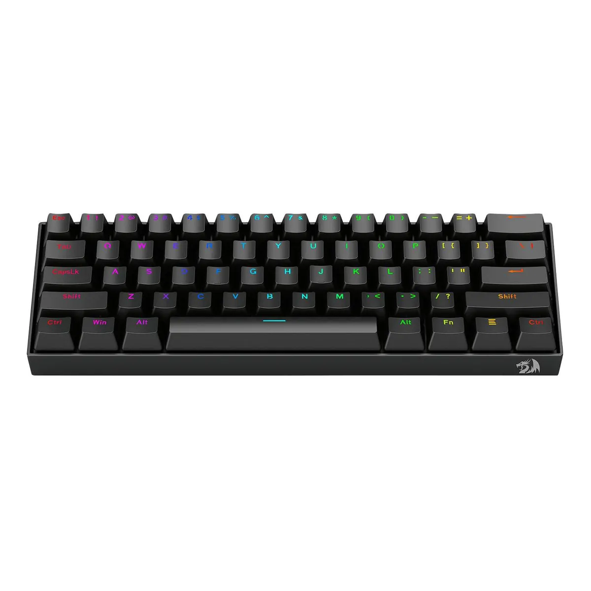 REDRAGON - Teclado Mecánico Redragon Dragonborn K630W RGB 60 Switch RED - Black