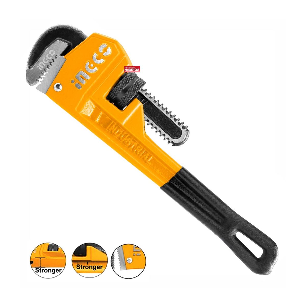 INGCO TOOLS - LLAVE STILSON 10´ 25CM CAÑERÍA TUBO AL CARBONO INGCO - HPW0810