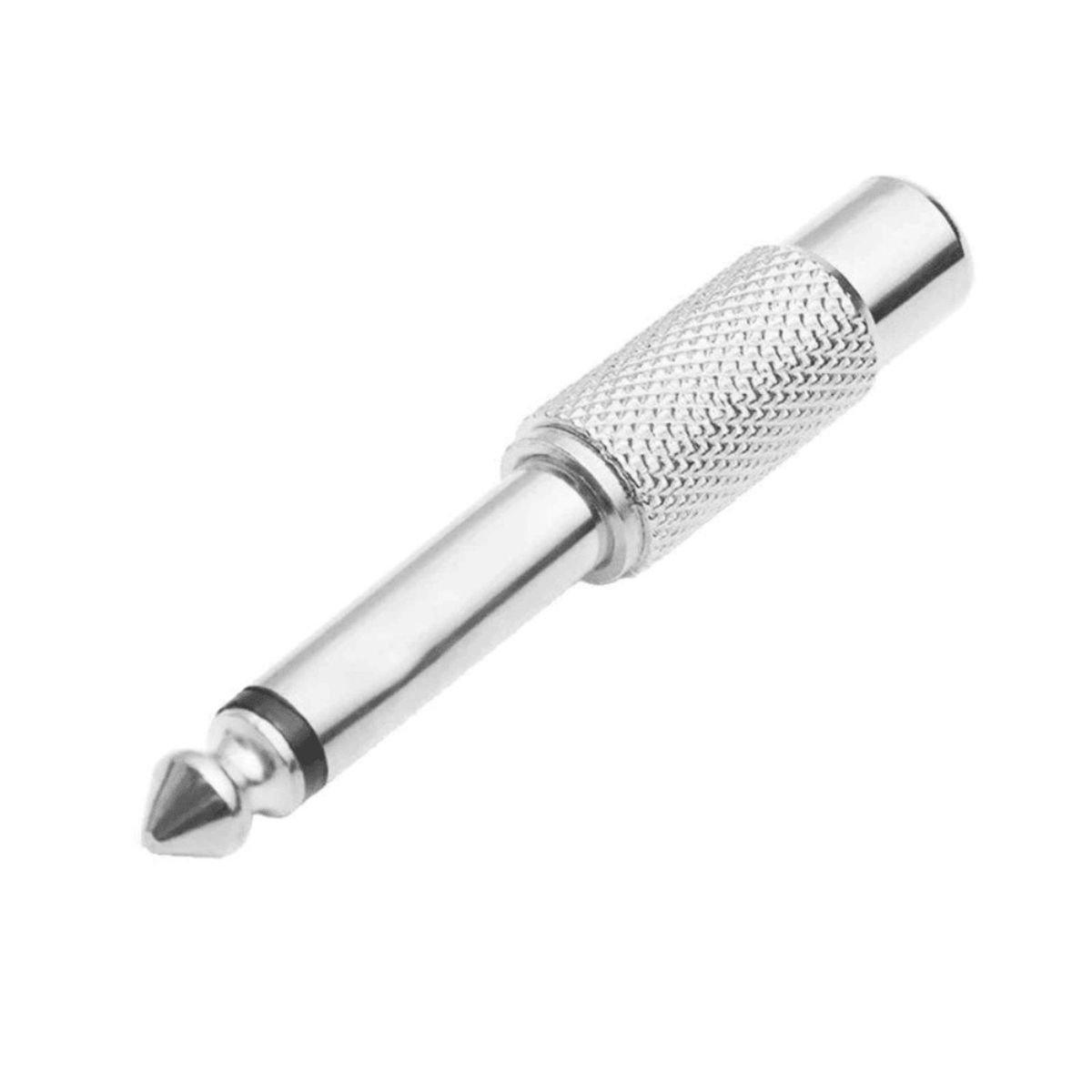 NEXUS - Adaptador Metal RCA hembra A Plug Mono 6.3 Mm (02 Unidades)