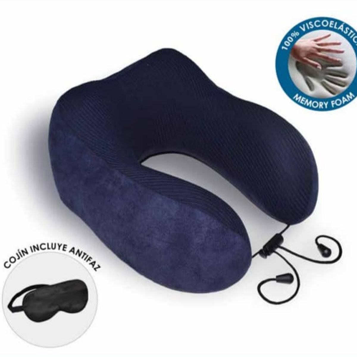 TERAFLEX - COJIN CERVICAL  MEMORY FOAM  DOLOR DE CUELLO CERVICALGIA - AZUL