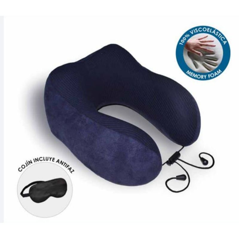 TERAFLEX - COJIN CERVICAL  MEMORY FOAM  DOLOR DE CUELLO CERVICALGIA - AZUL