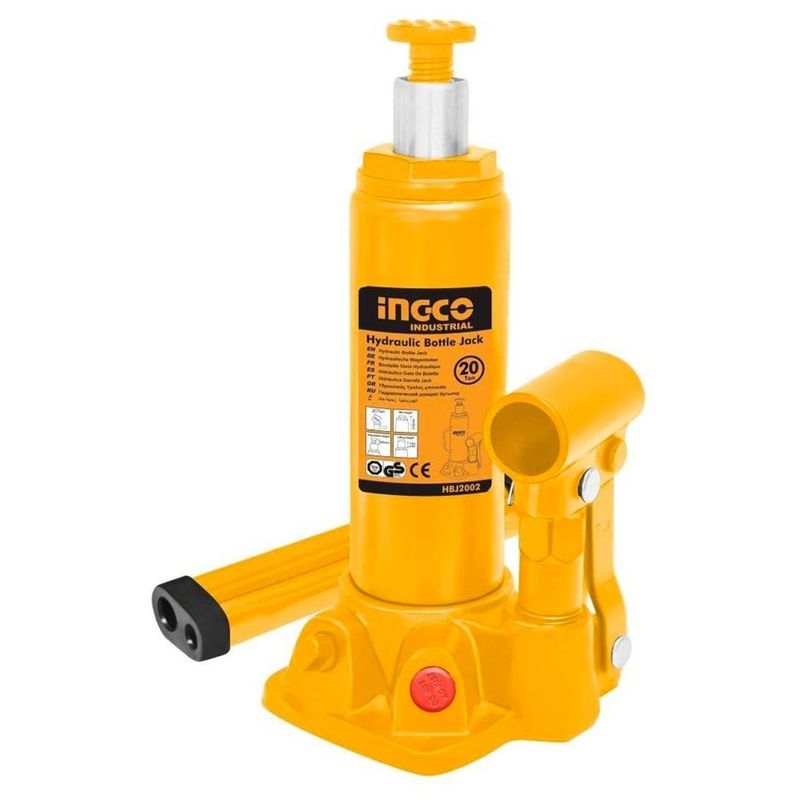 INGCO TOOLS - Gata Hidráulica Tipo Botella Ingco HBJ2002 20 Toneladas 21cm