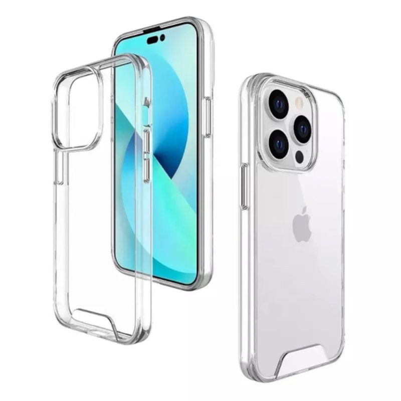 SPACE - Case Antishock Transparente Compatible con iPhone 14 Pro Max