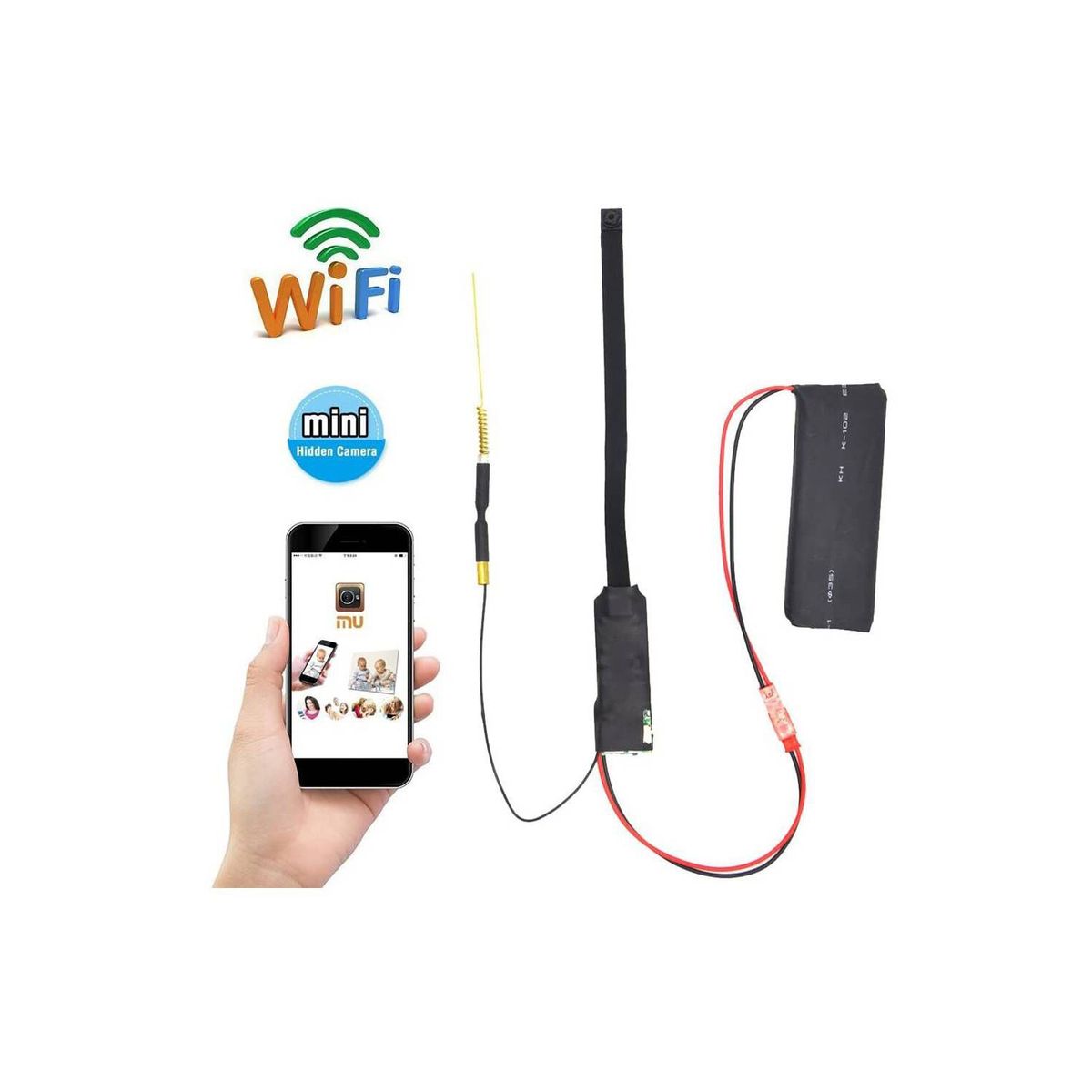 MN ELECTRONICS - LENTE CAMARA 90 GRADOS WIFI 1080P VD01S CAM DISCRETO.