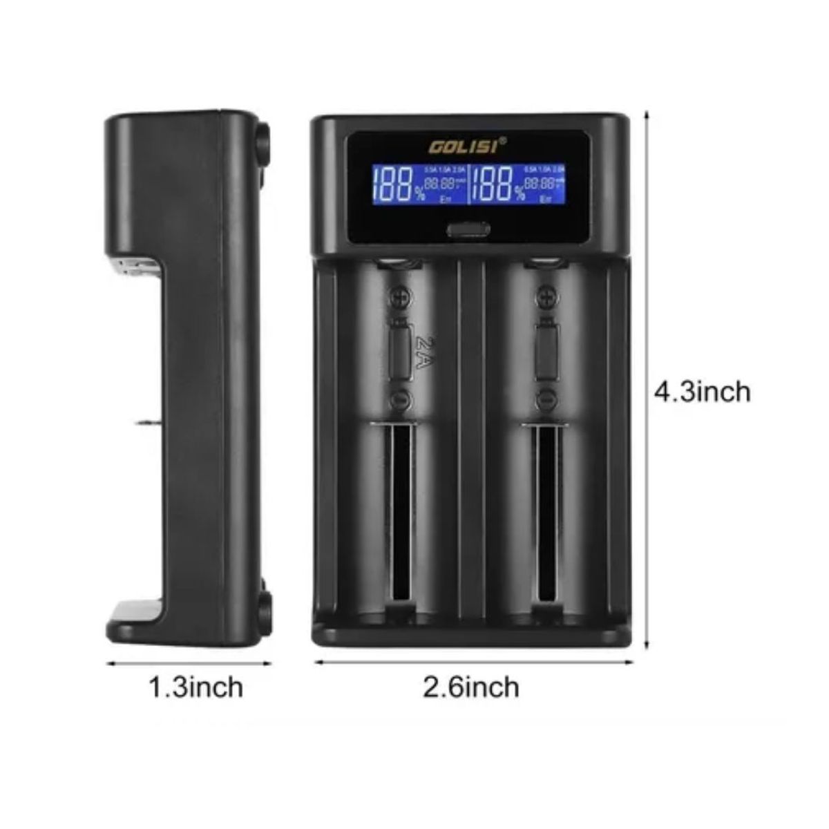 GENERICO - Cargador De Baterías X 2 Golisi I2 Original 18650 Y Otros