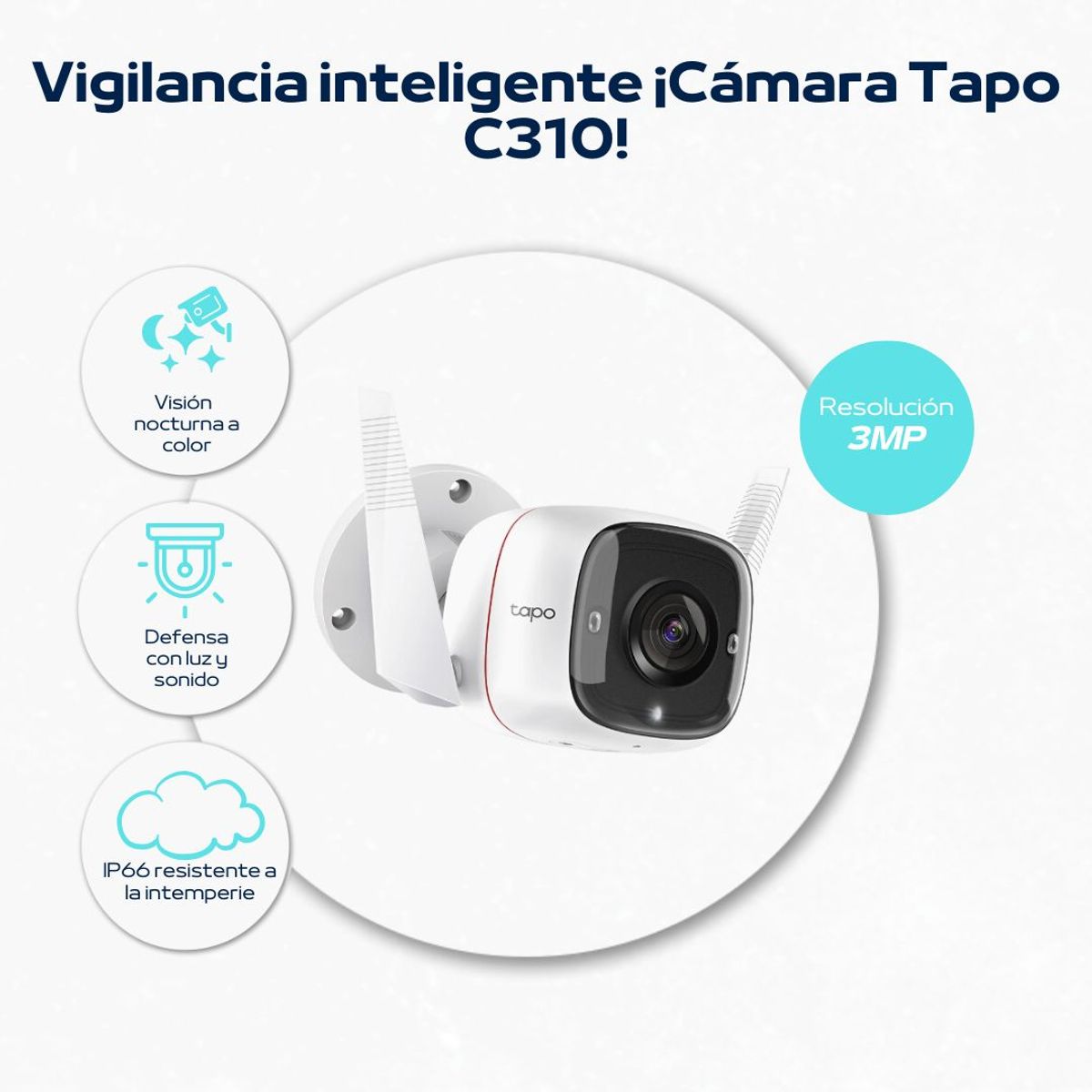 TP LINK - Cámara de seguridad TP-Link para exteriores tapo c310 con resoluciòn 2k