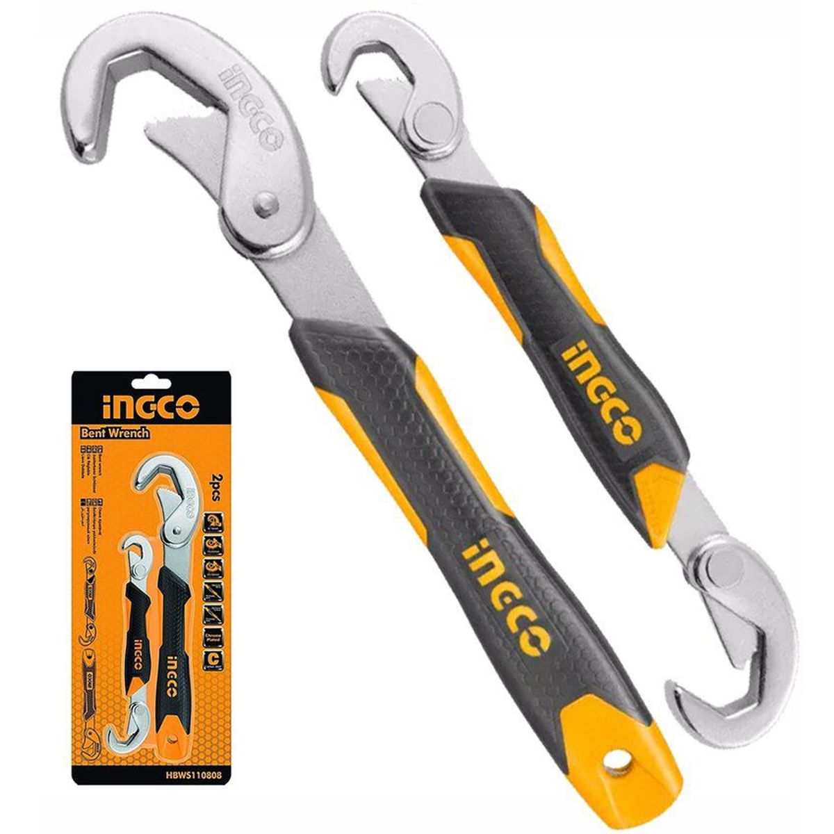 INGCO TOOLS - JUEGO DE LLAVES AJUSTABLES MULTIUSO UNIVERSAL INGCO - HBWS110808