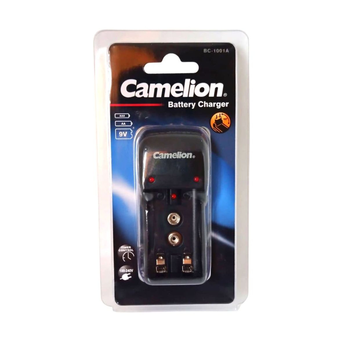 GENERICO - Cargador De Baterías X2 Pilas AAA AA y 9V Camelion BC-1001A