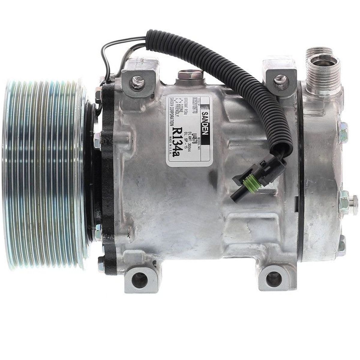 SANDEN - Compresor 7H15 10PK 12V 119MM TAPA JD (OE) 4405 SANDEN