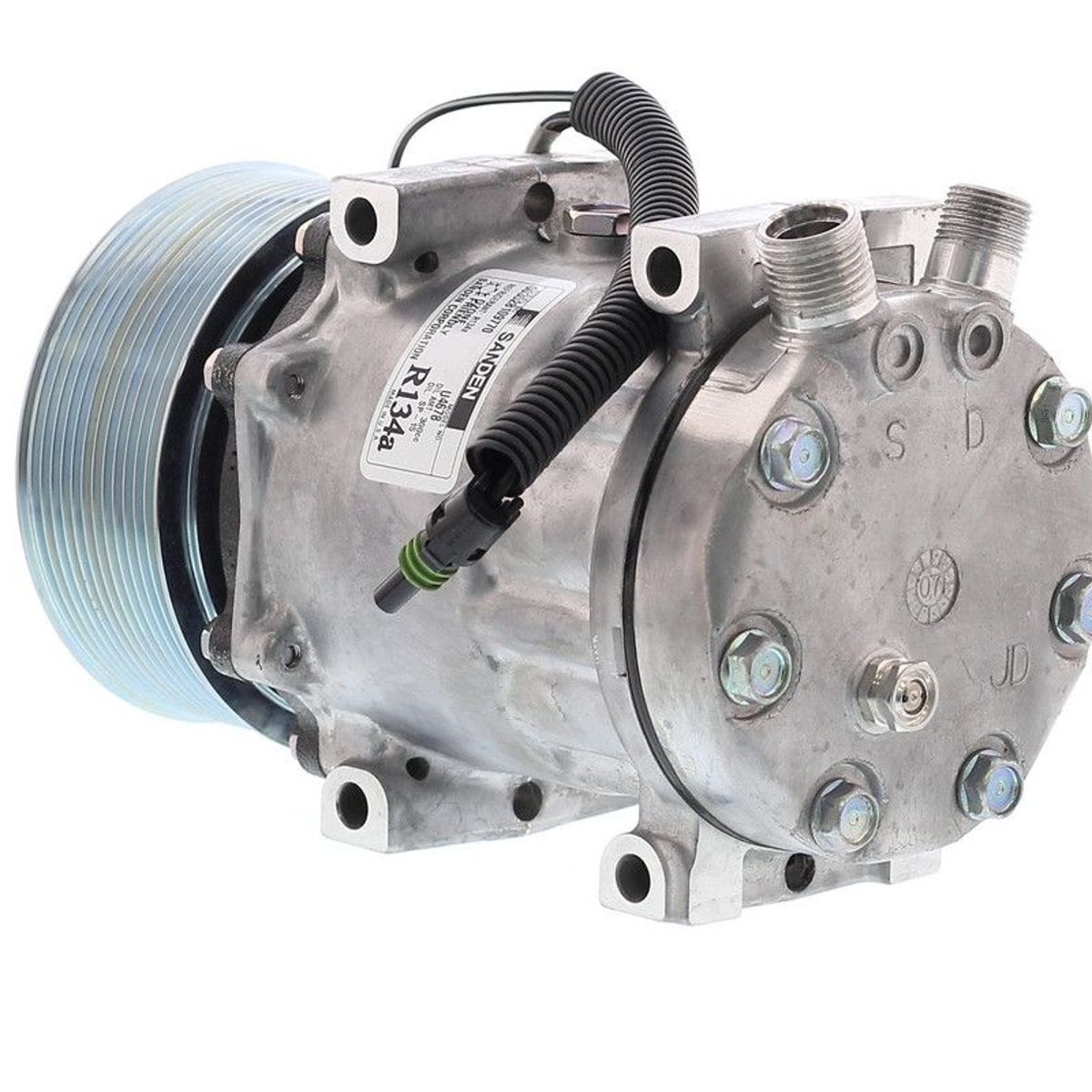 SANDEN - Compresor 7H15 10PK 12V 119MM TAPA JD (OE) 4405 SANDEN