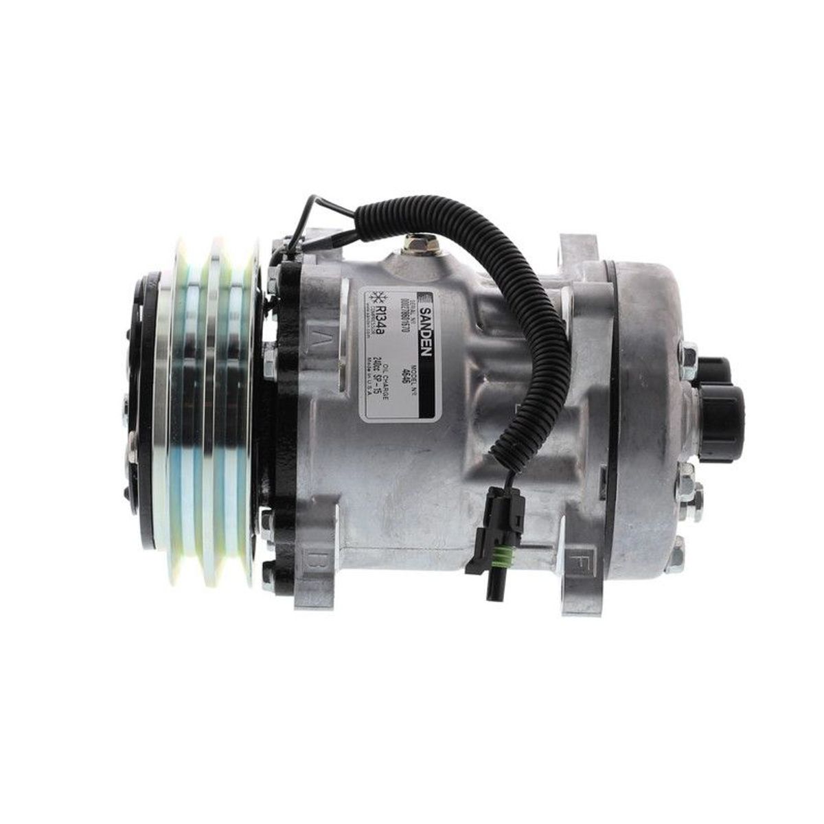 SANDEN - Compresor SD7H15 2A 12V 132MM TAPA MJ (OE) 4646 SANDEN