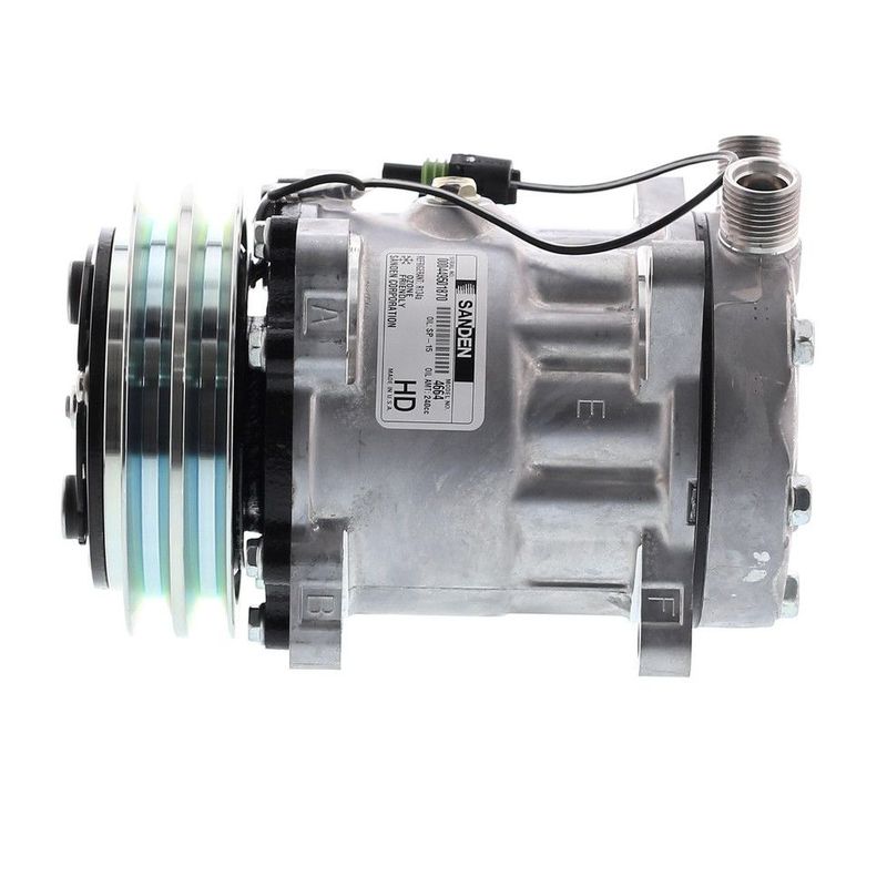 SANDEN - Compresor SD7H15 2A 12V 132MM TAPA JD (OE) 8024 SANDEN