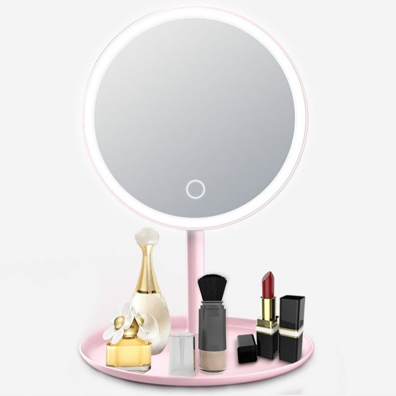 SEISA - Espejo para Maquillaje con Luz LED Redondo con Encendido táctil - Blanco