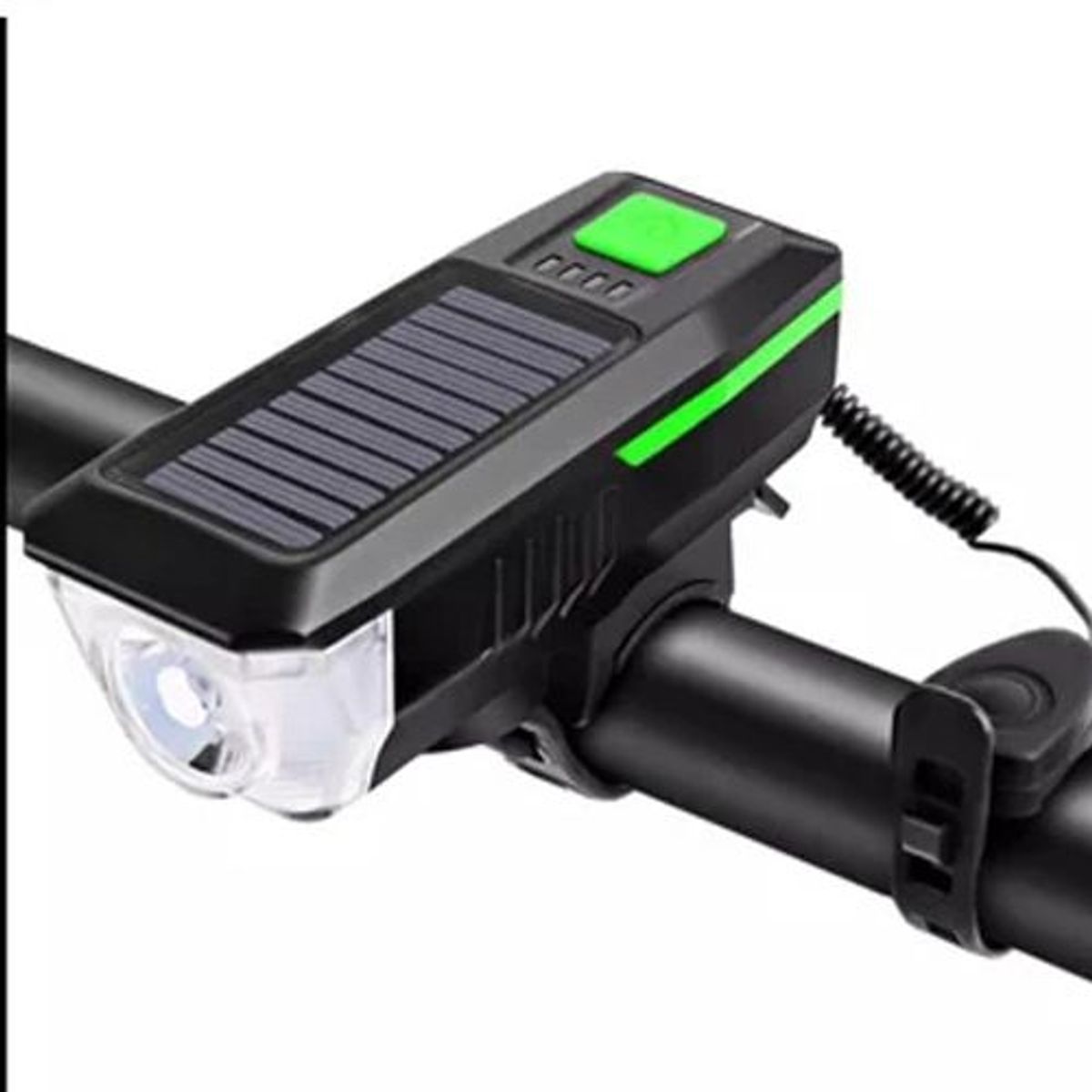 GENERICO - Luces Led Bicicleta Delantera con Timbre  Solar Recargable
