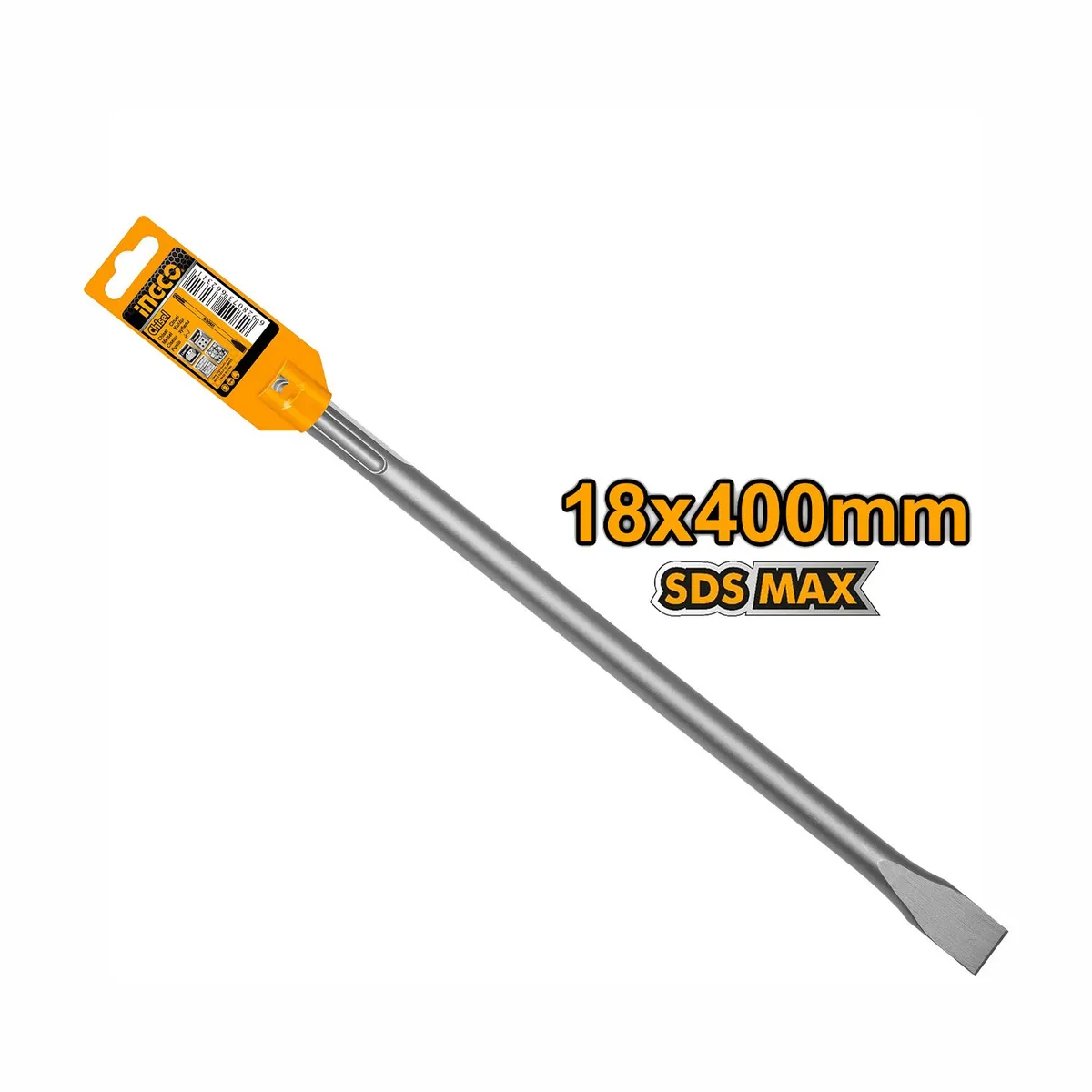 INGCO TOOLS - CINCEL PUNTA PLATA SDS MAX 18x400X25MM DEMOLEDOR INGCO - DBC0224001