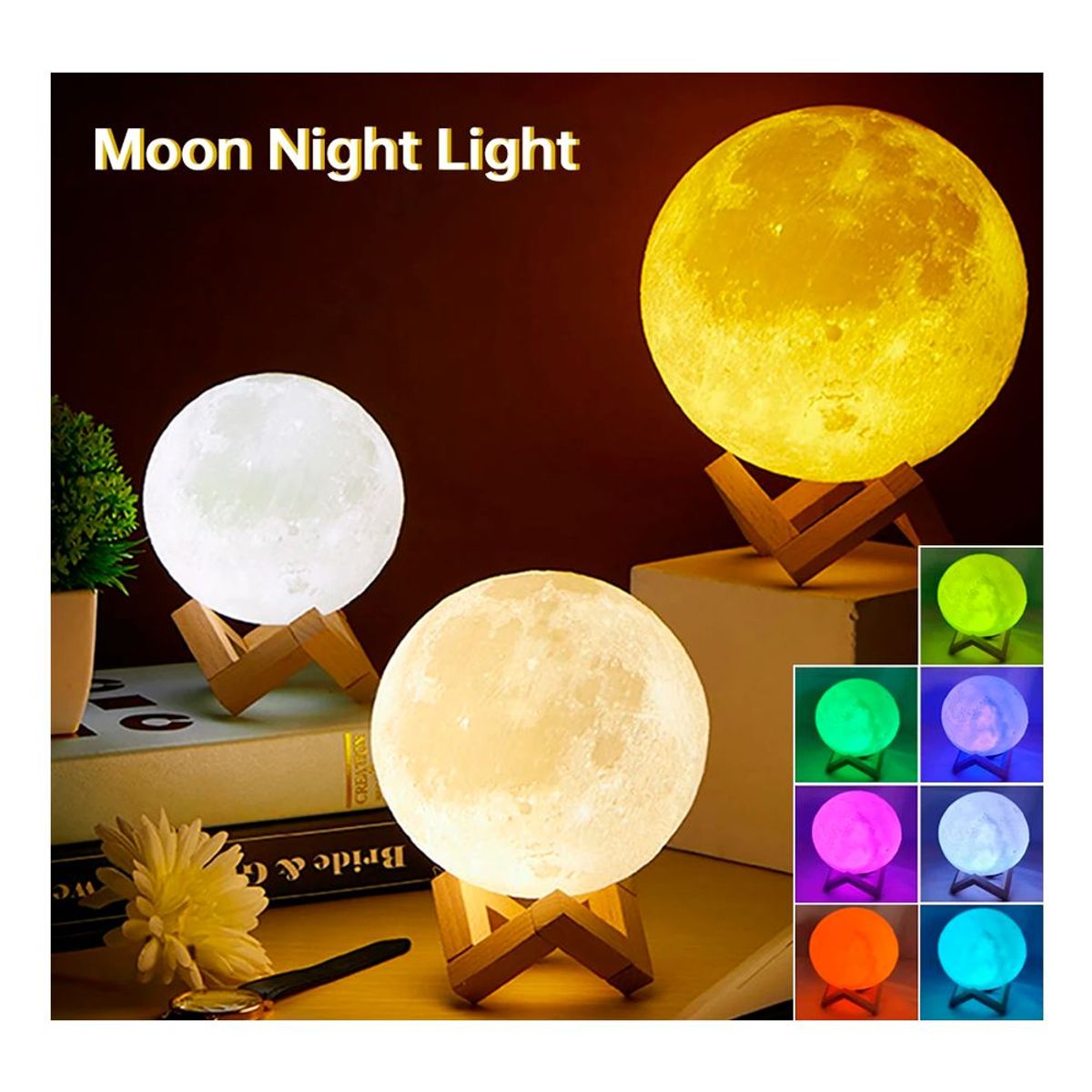 SEISA - Lámpara LED Humidificador Luna Purificador Decoración para Hogar