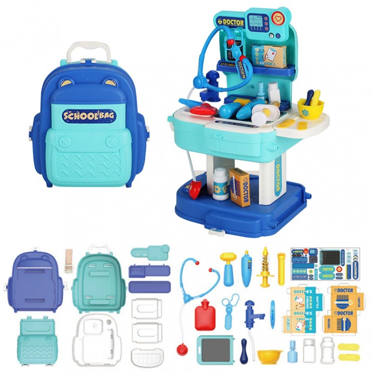 PEQUEÑAS TRAVESURAS - Maleta de Doctor 2 en 1 - Set de 31 Piezas