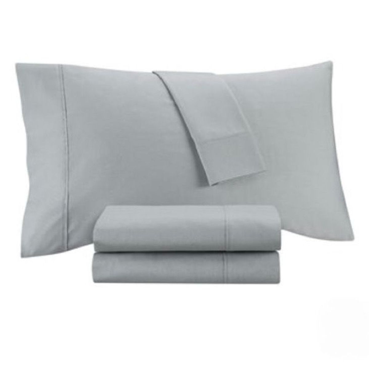 ISATEX HOME - Juego De Sábanas De Algodón Pima 200 Hilos Queen Plomo
