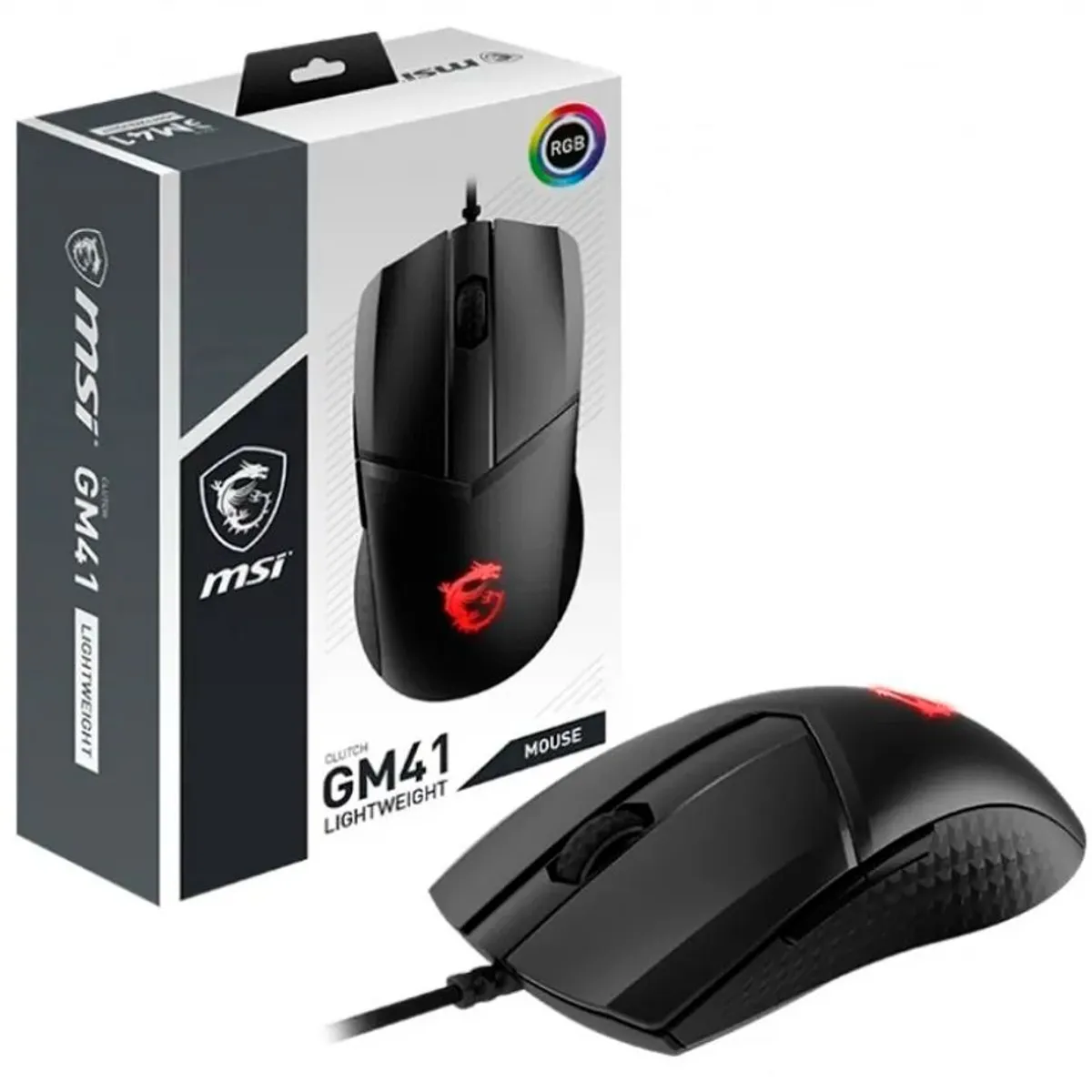 MSI - Mouse Gamer Msi Clutch Gm41 Lightweight 16000dpi Rgb