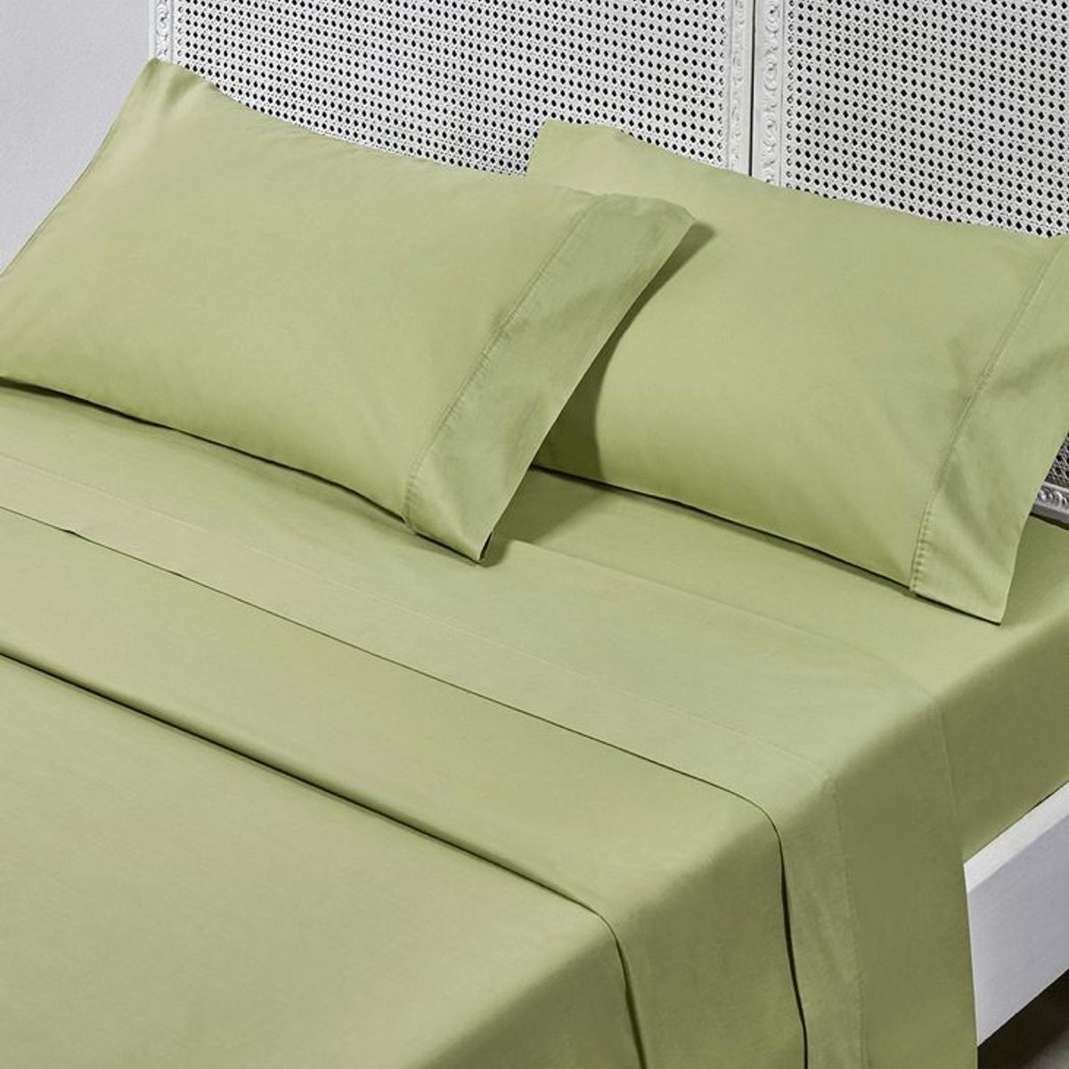 ISATEX HOME - Juego De Sábanas De Algodón Pima 200 Hilos King Verde
