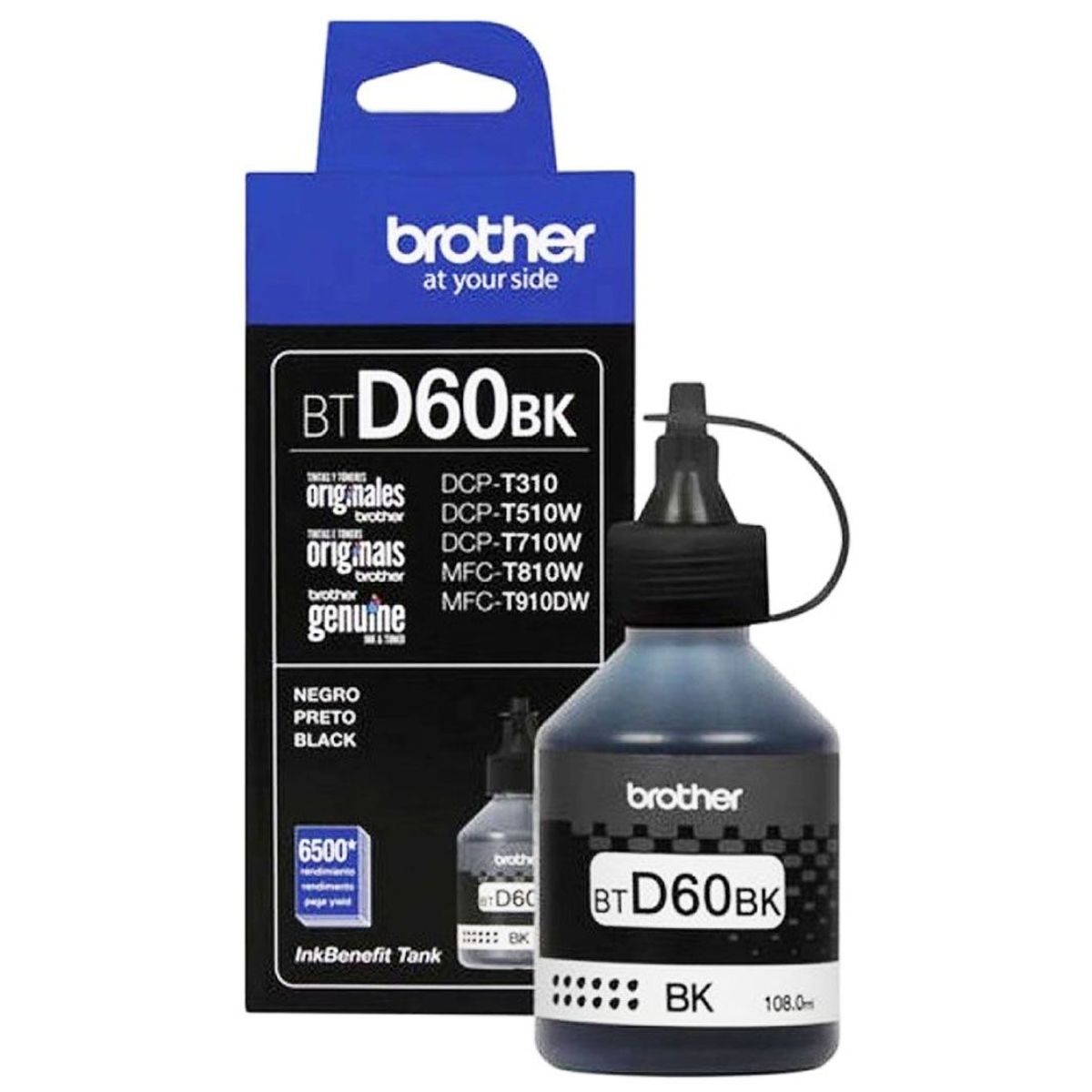 BROTHER - Botella de tinta Brother Btd 60bk Negro