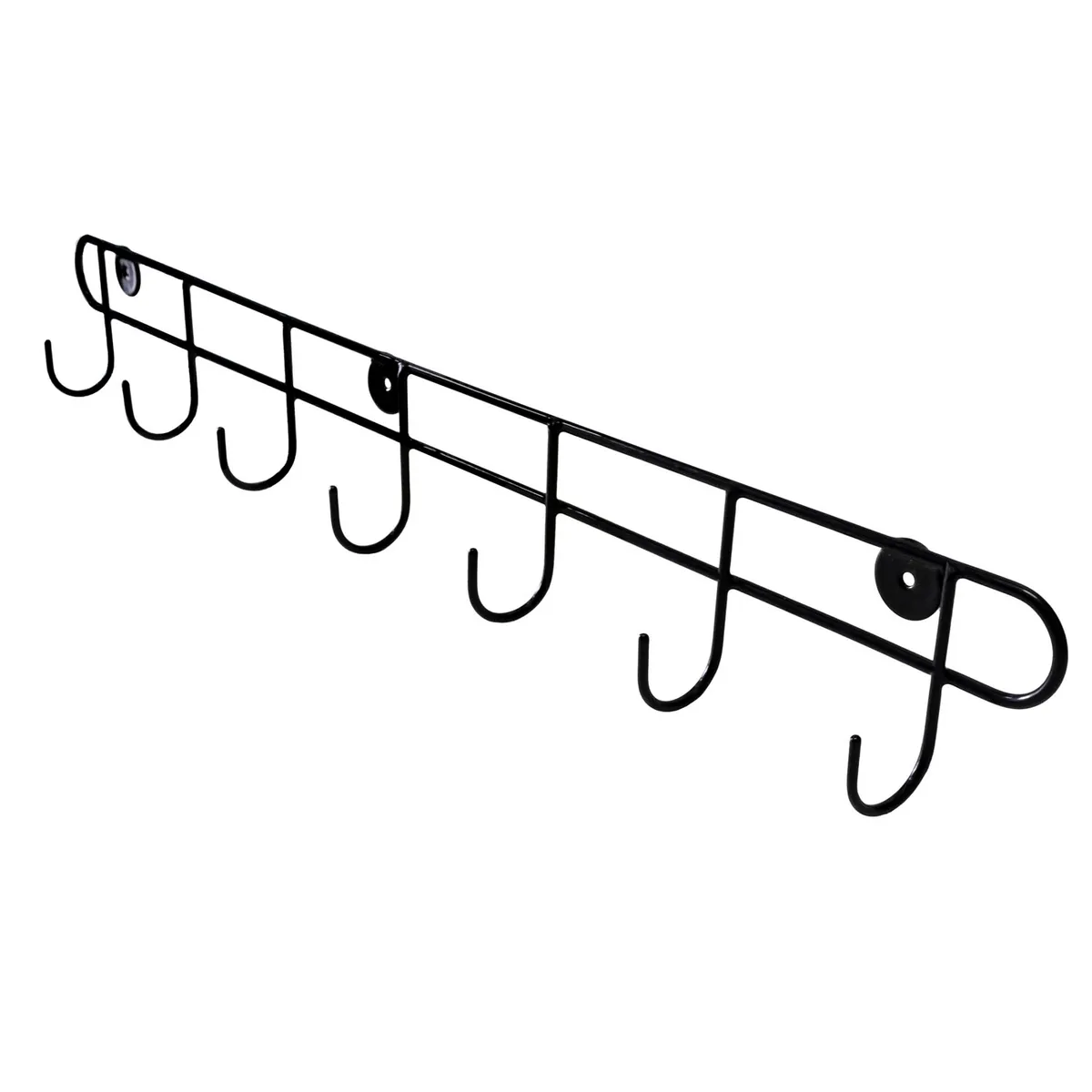 MAS CASA MOBILIARIO Y ACCESORIOS - Perchero negro de 7 ganchos multifuncional Más Casa Perú De 60 cm