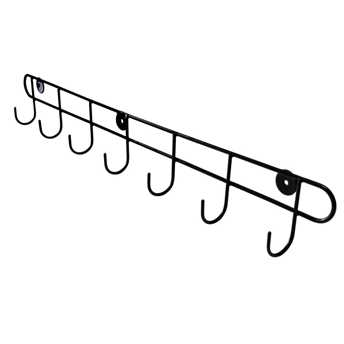 MAS CASA MOBILIARIO Y ACCESORIOS - Perchero negro de 7 ganchos multifuncional Más Casa Perú De 60 cm