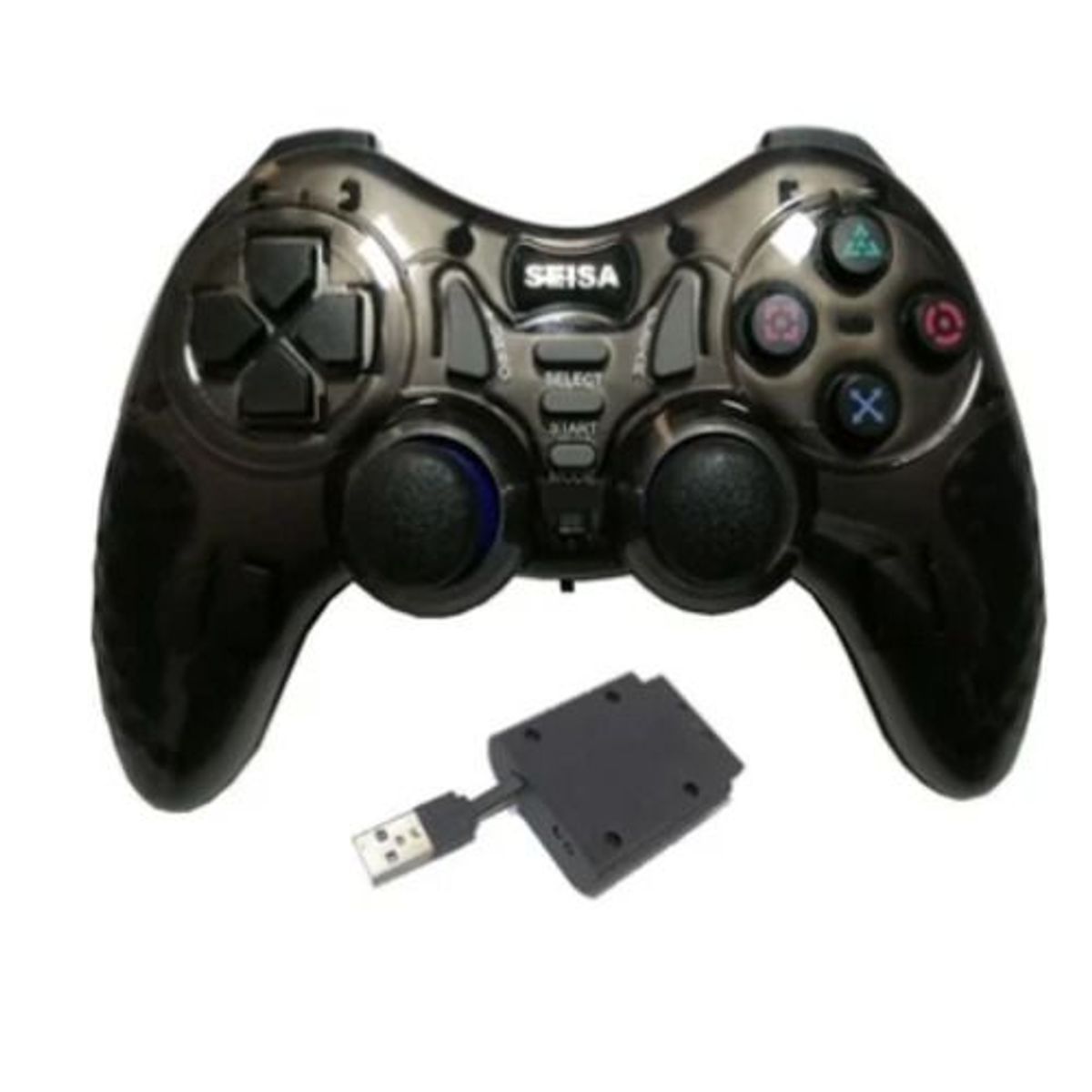 SEISA - Mando Inalámbrico para PC PS2 PS3 Xbox Android Tv Box - Negro