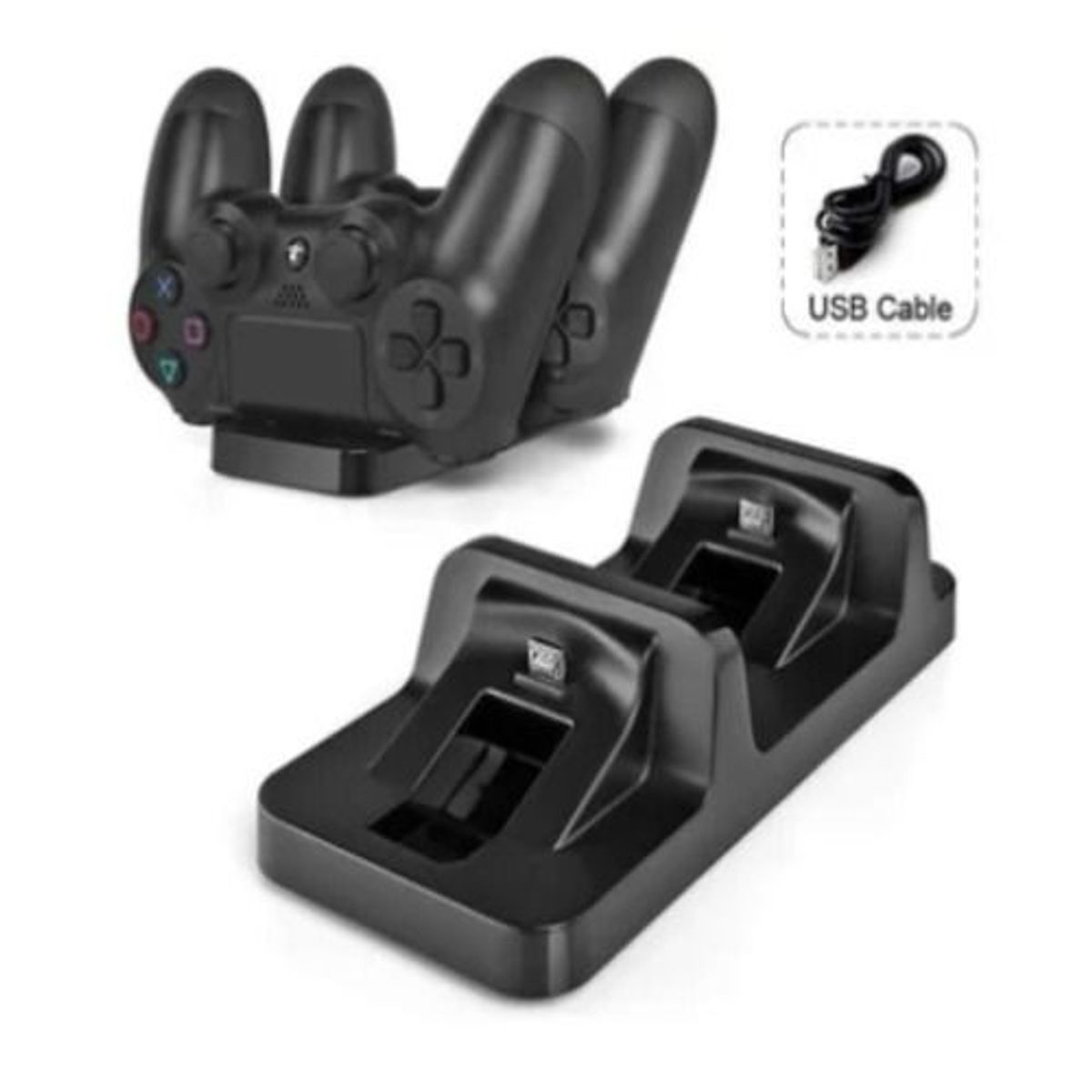 SEISA - Cargador de Mandos Ps4 Dual Shock Playstation 4 Control de Carga