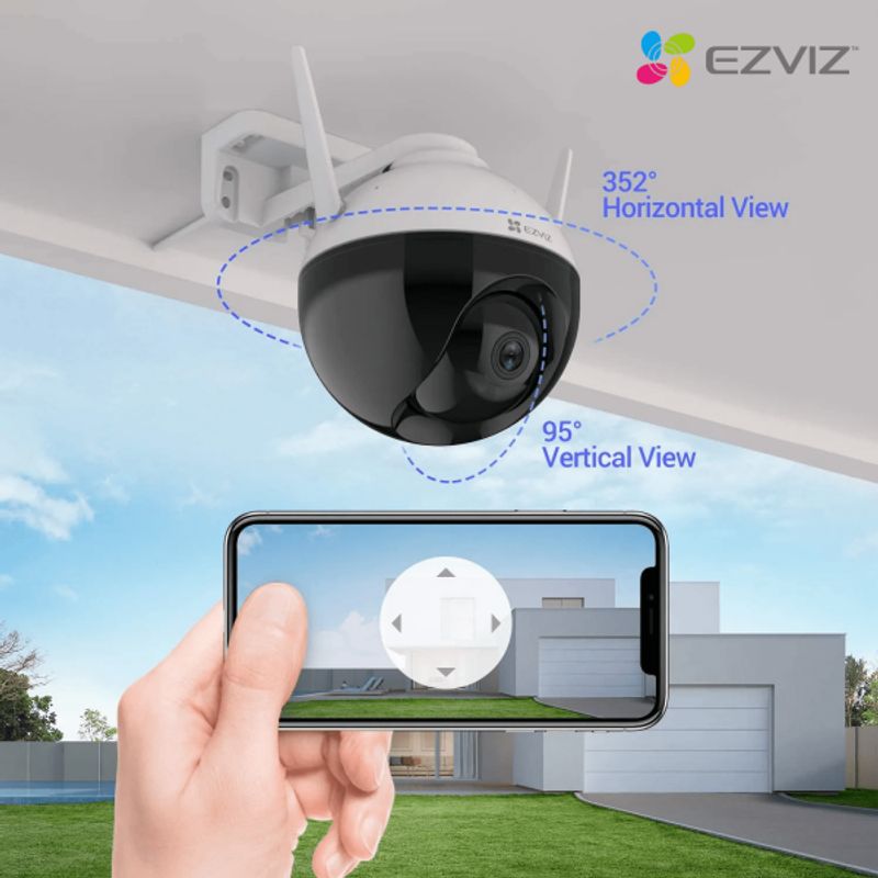 EZVIZ - CAMARA DE SEGURIDAD EXTERIOR 360 2MP 1080P C8C  MARCA EZVIZ