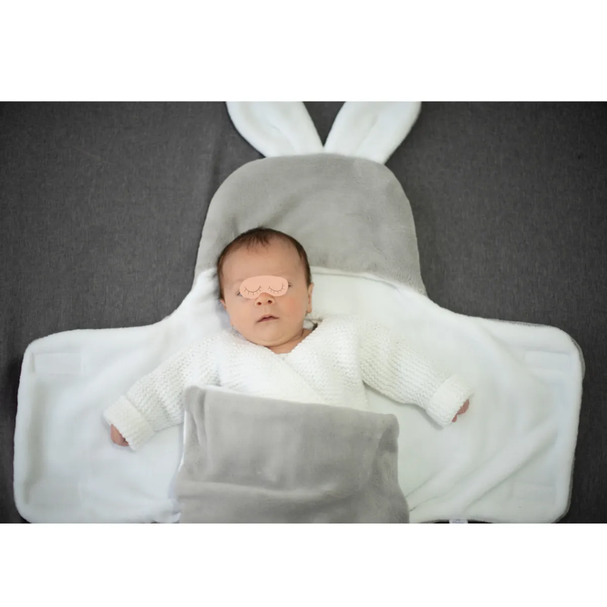 GENERICO - Manta abrigadora con saquito de dormir para bebé Gris