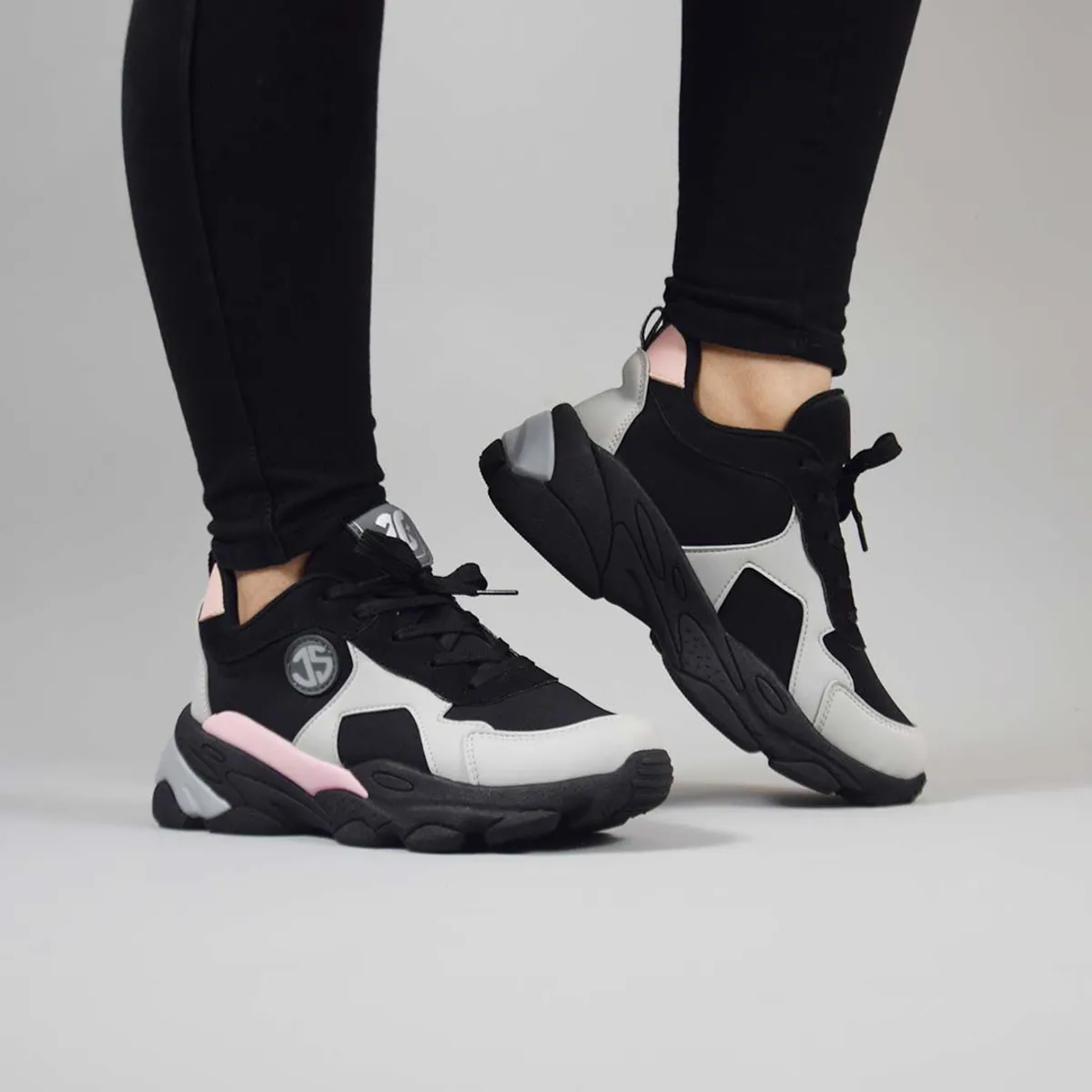 BASHIRA - Zapatilla Urbana Bashira Mitsy Para Mujer - RosadoNegro