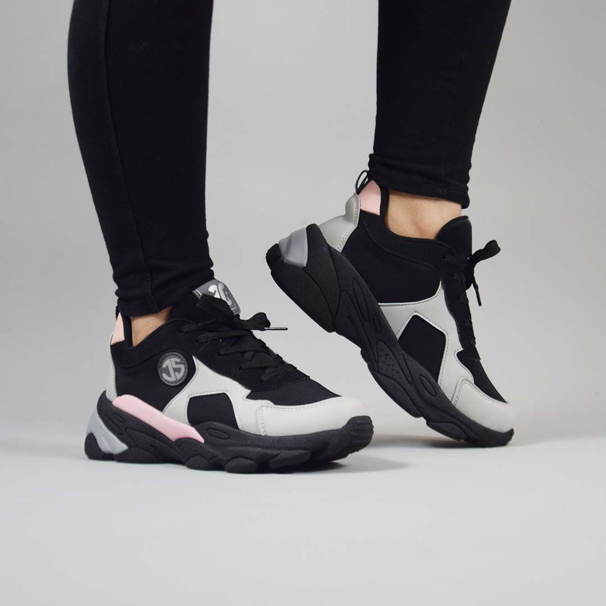 BASHIRA - Zapatilla Urbana Bashira Mitsy Para Mujer - RosadoNegro