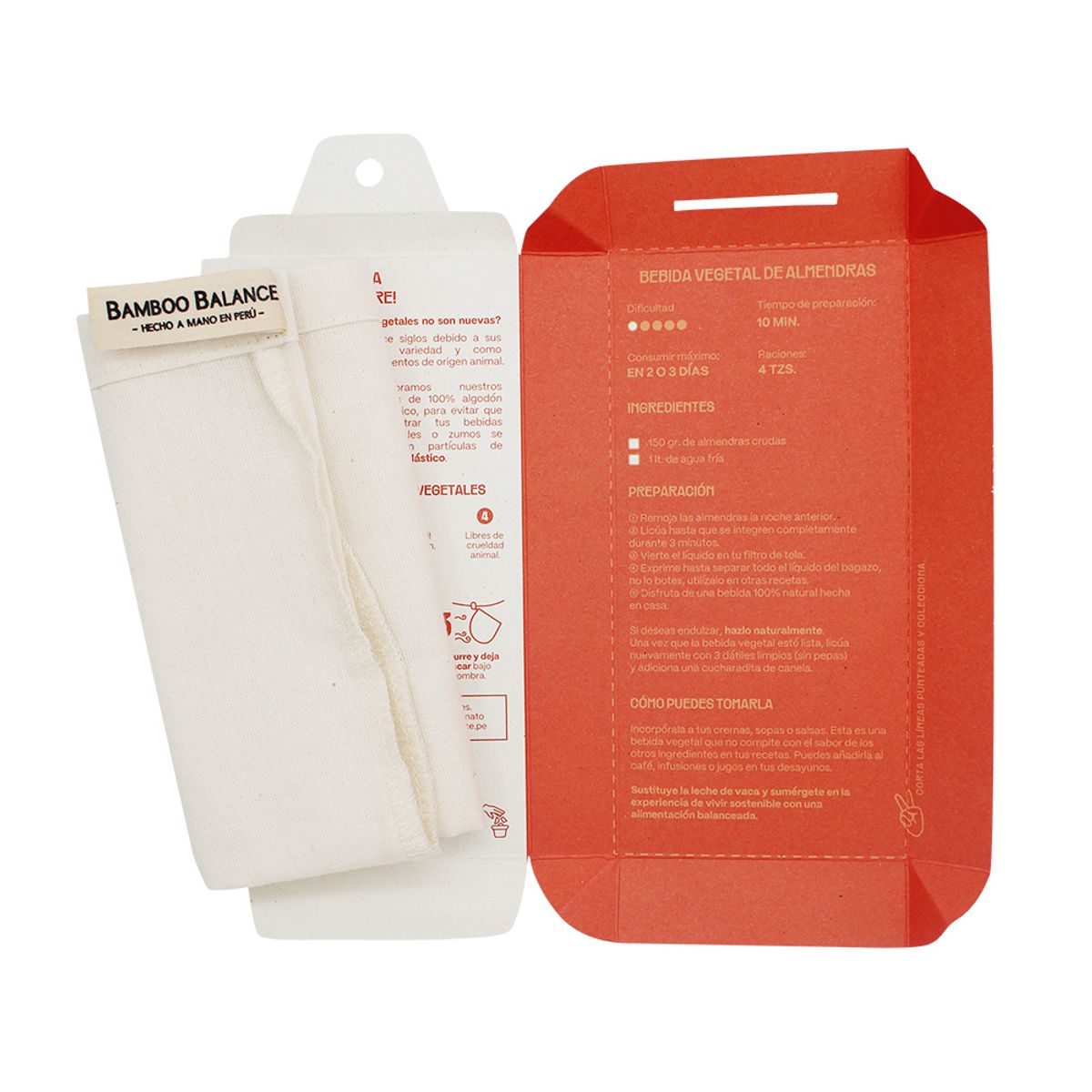 BAMBOO BALANCE - Bolsa para Filtro de Leche Vegetal Bamboo Balance Algodón Orgánico