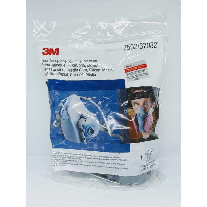 3M - Respirador reutilizable 3M 7502 Mediano - Gris
