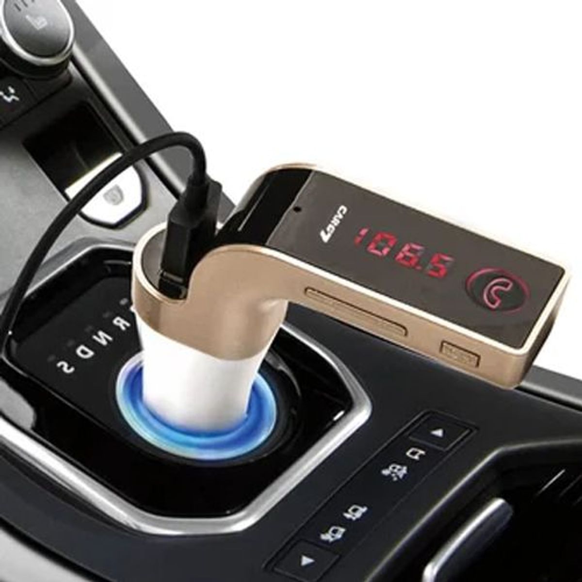 GENERICO - Receptor Transmisor Bluetooth FM para Auto Car Charger USB