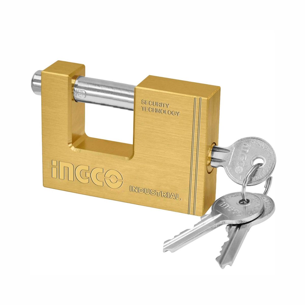 INGCO TOOLS - CANDADO ANTIPALANCA BRONCE 90MM 3 LLAVES MONOBLOQUE INGCO - DBBPL0902