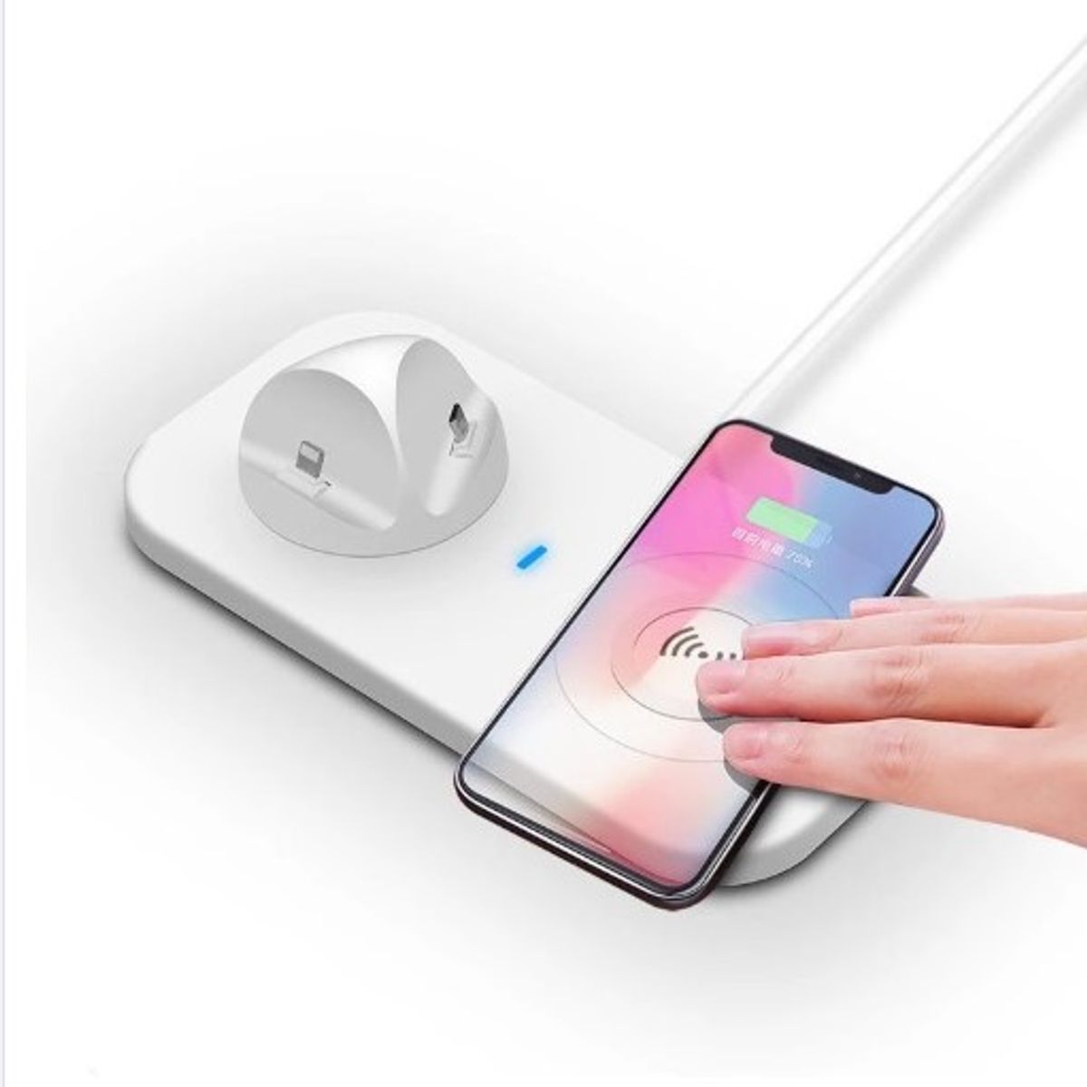 GENERICO - Cargador inalámbrico 3 en 1 - UV02 - móvil-IOS y Android